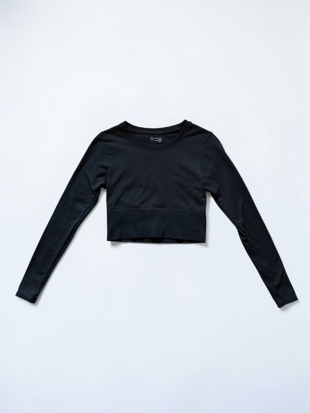 OFFLINE By Aerie Black Long Sleeve Crop Top XS Seamless Athletic Activewear